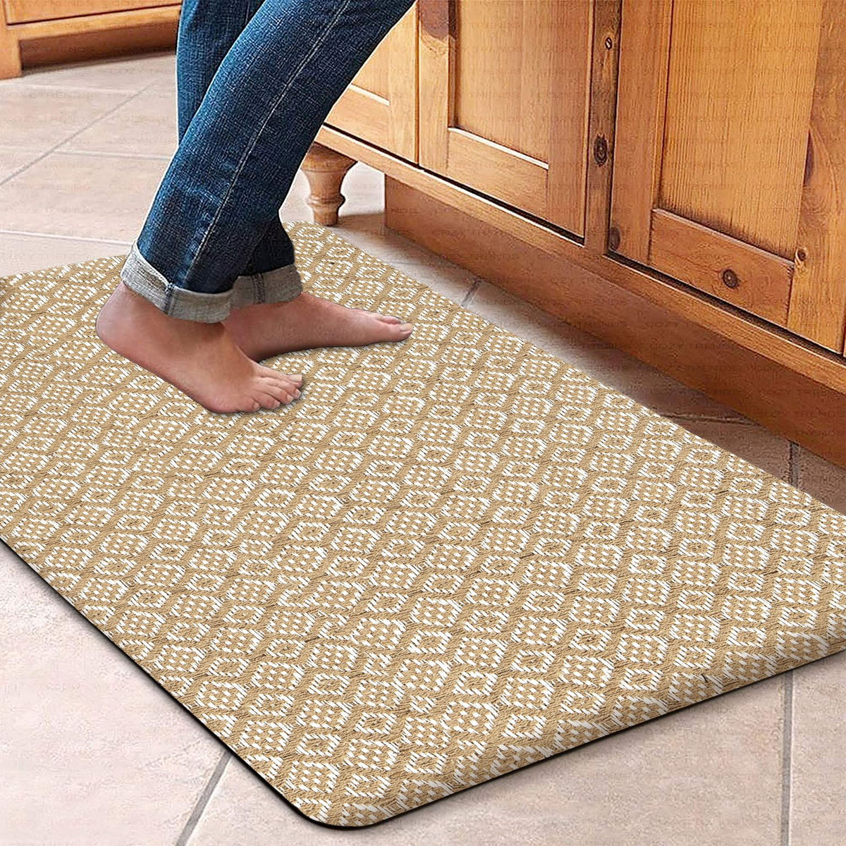 Kitchen Mat Cushioned Anti-fatigue Floor Mat Waterproof Non-slip