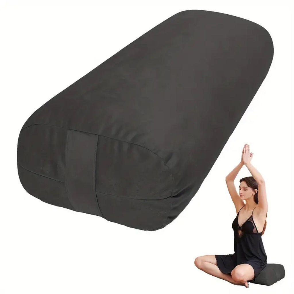 Yoga Bolster Pillow CushionYoga Firm Large 24" x 12" x 6" for Restorative Yoga, Rectangular Cotton and Removable Cover