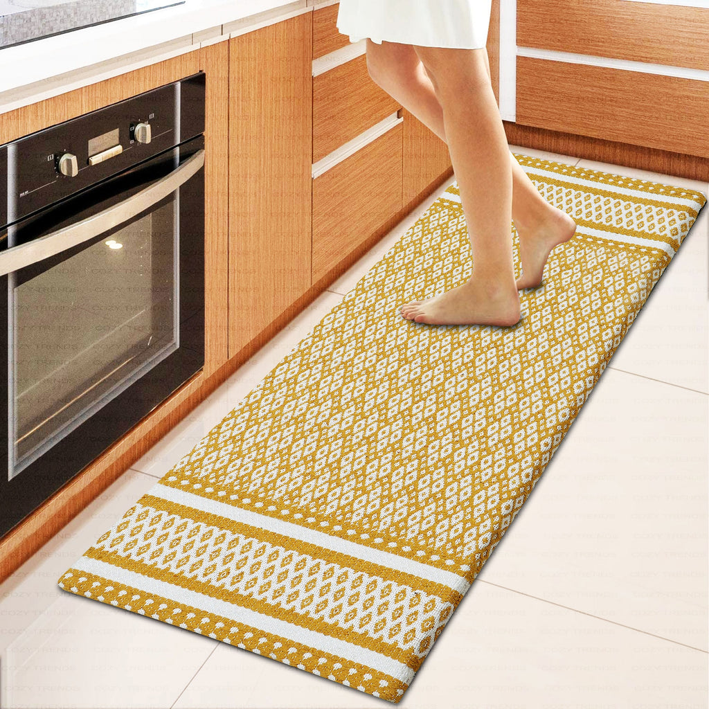 2Pcs Kitchen Mat Cushioned Anti-Fatigue Rug Non-Slip Floor Standing Carpet