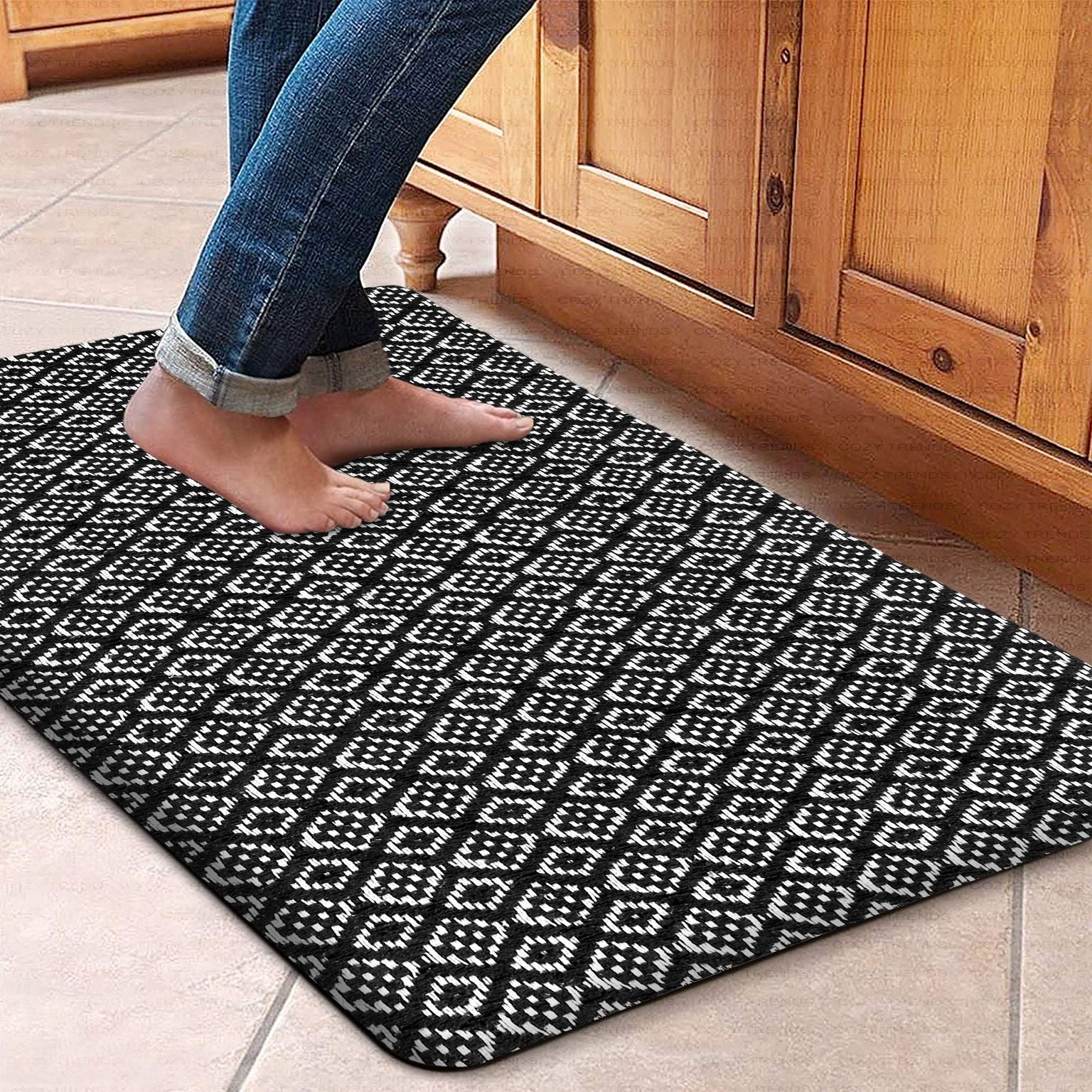Kitchen Mat Cushioned Anti-Fatigue Kitchen Rug, Waterproof Non-Slip Kitchen  Mats and Rugs Heavy Duty Comfort Foam Rug for Kitchen, Floor Home, Office,  Sink, Lau…