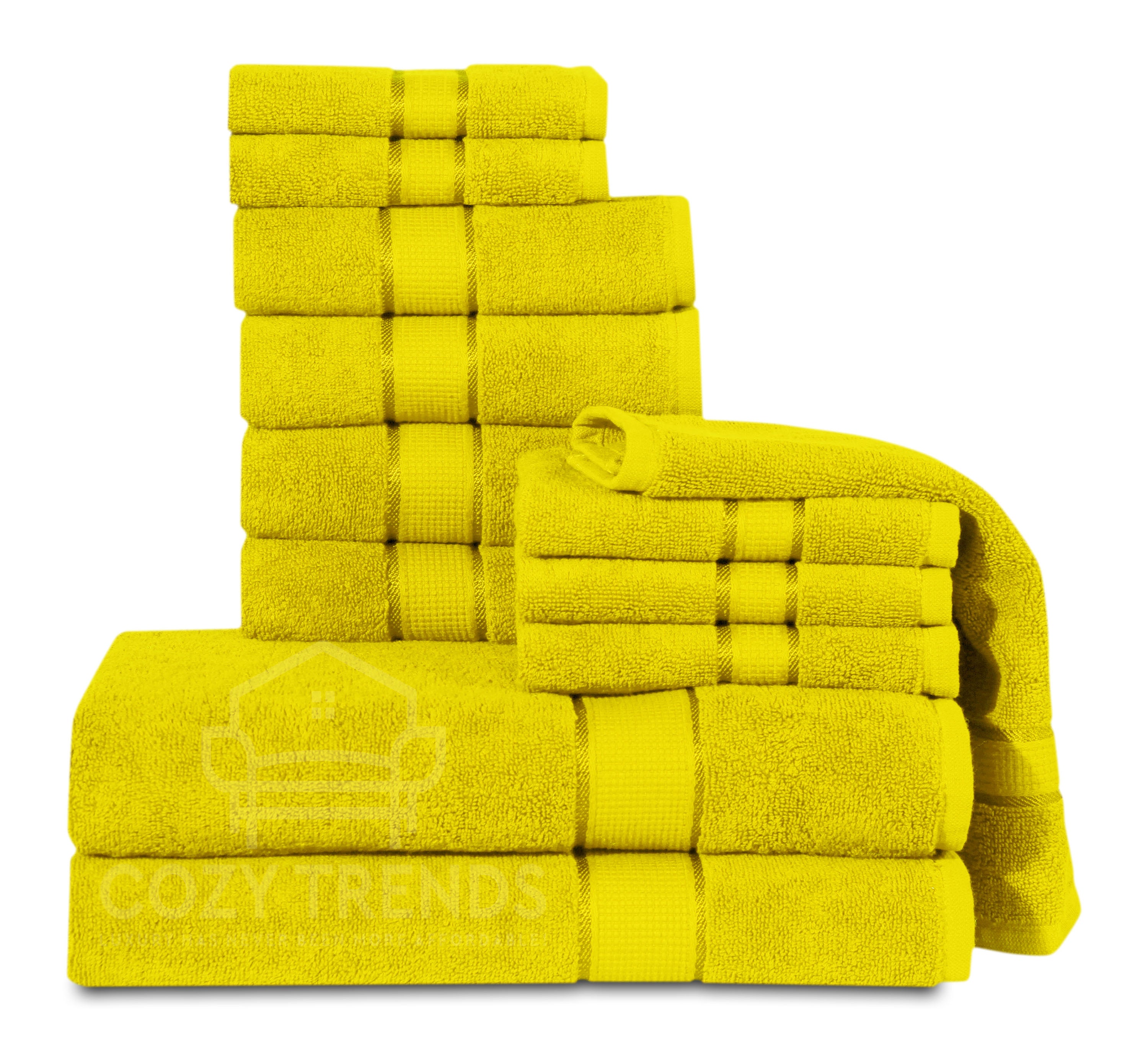 BHT Towels - 100% Cotton Thick & Large 600 GSM Hand Towel - Genuine  Ringspun, Luxury Hotel & Spa Quality (Set of 4 Hand Towels, Golden Yellow)  Set of 4 Hand Towels Yellow